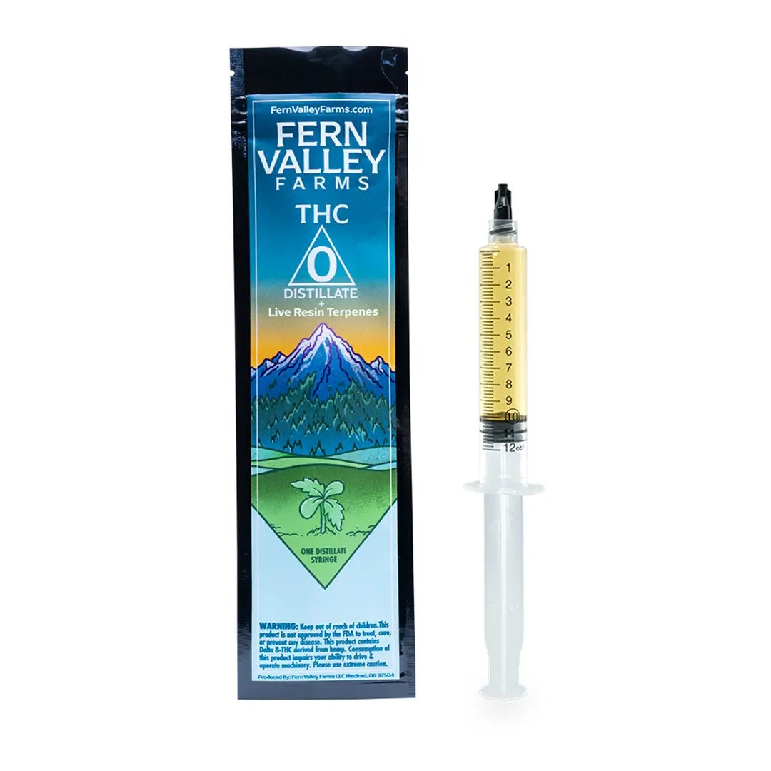 thco distillate syringe with live resin terpenes 10ml