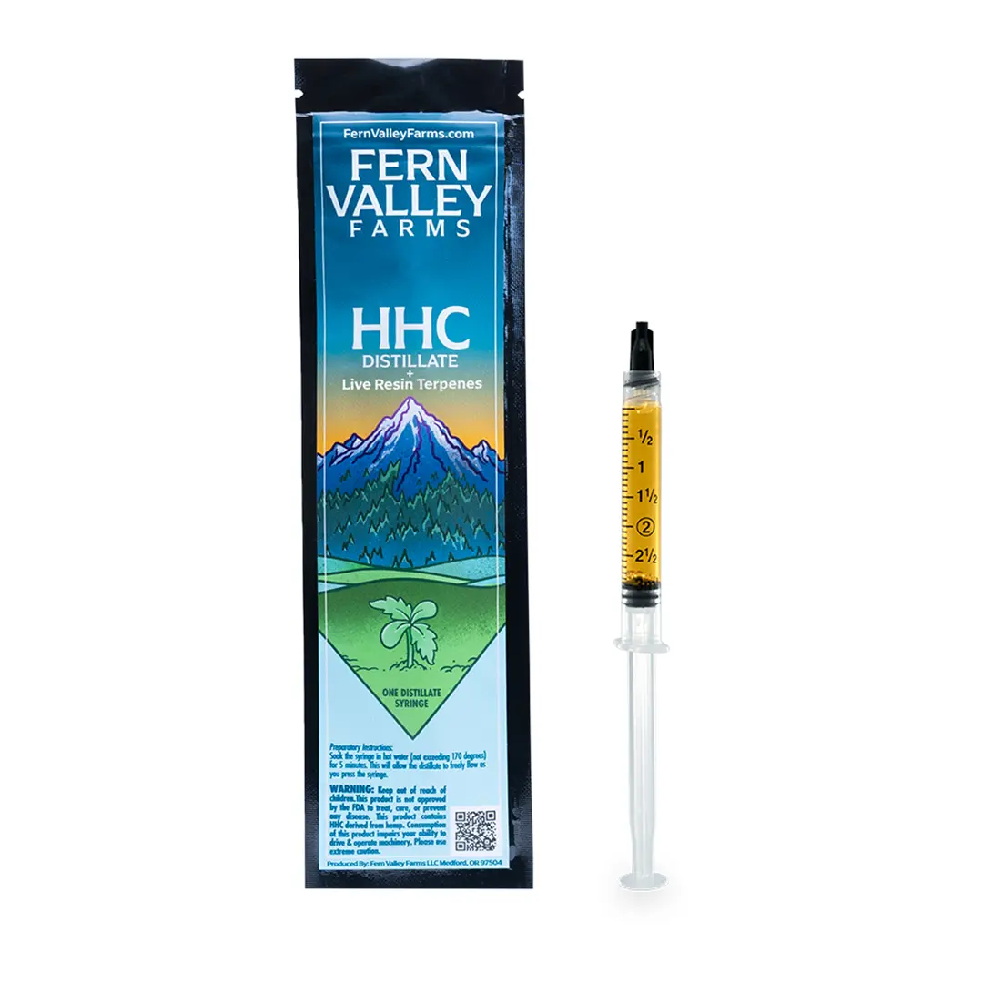 hhc distillate syringe 3ml with live resin terpenes