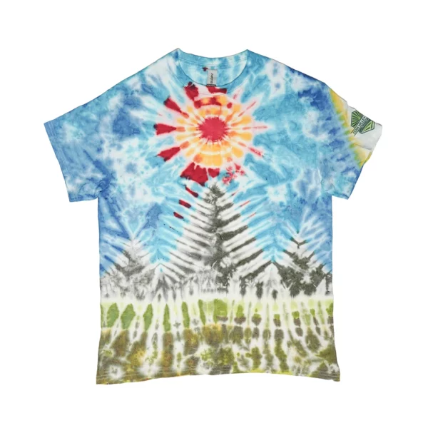 fern valley farms tie dye t-shirt with fvf logo