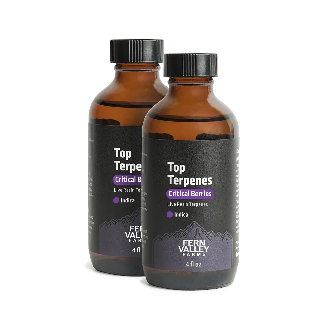 critical berries CBD cannabis derived top terpenes 4oz bottles