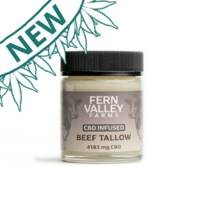 cbd infused beef tallow 3.88 oz jar new