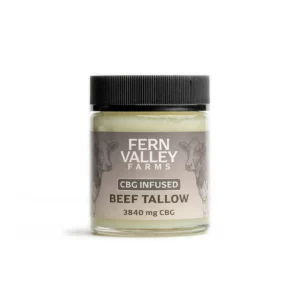 cbg infused beef tallow 3.88 oz jar