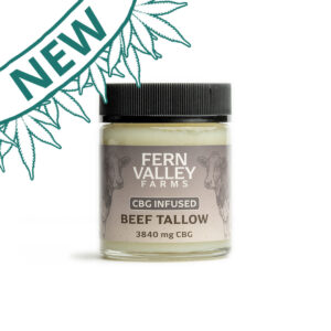 cbg infused beef tallow 3.88 oz jar new