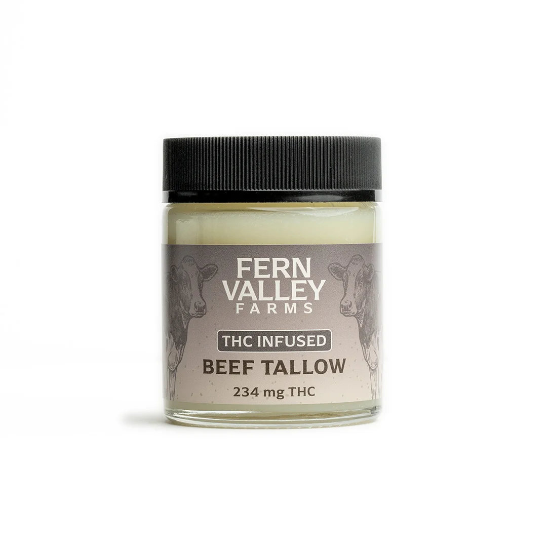 thc infused beef tallow 3.88 oz jar